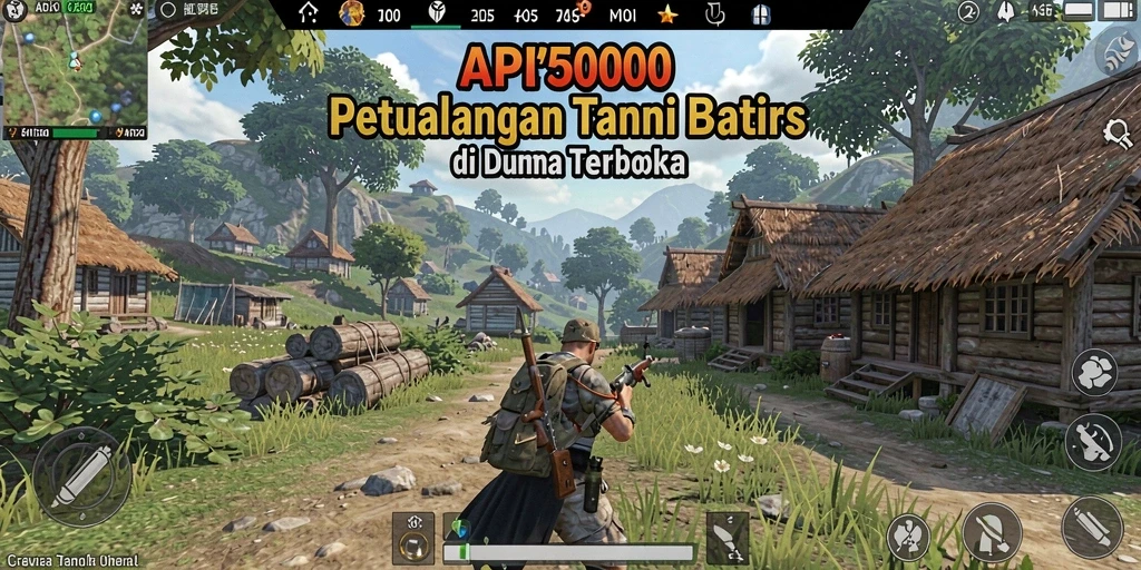Tangkapan layar menunjukkan aksi seru di dunia terbuka API5000.