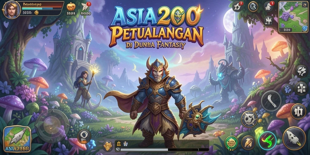 Tampilan gameplay Adventure ASIA200 yang menakjubkan dan penuh warna.