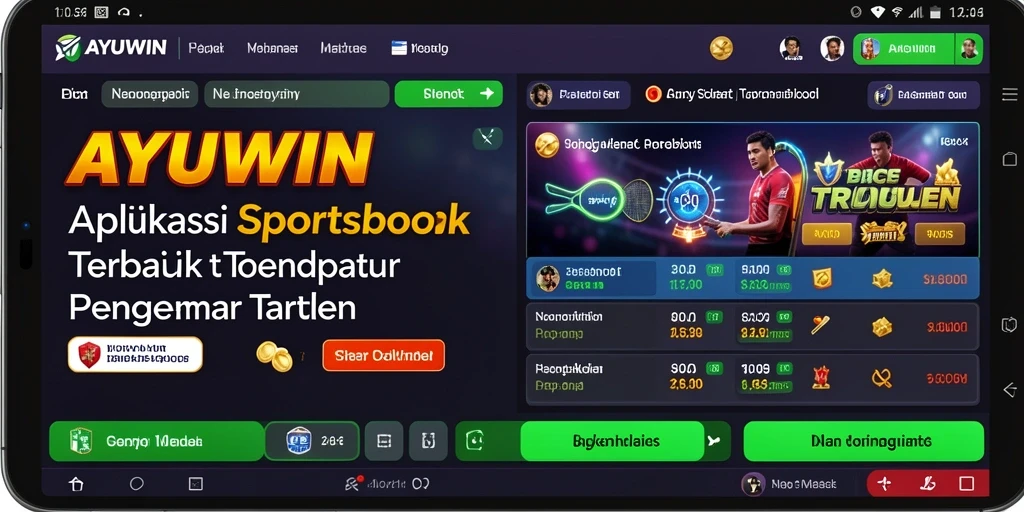 Screenshot AYUWIN menampilkan pengalaman taruhan yang mendebarkan dan interaktif.