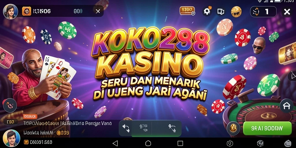 Tampilan utama KOKO288 dengan gameplay Kasino yang menarik.