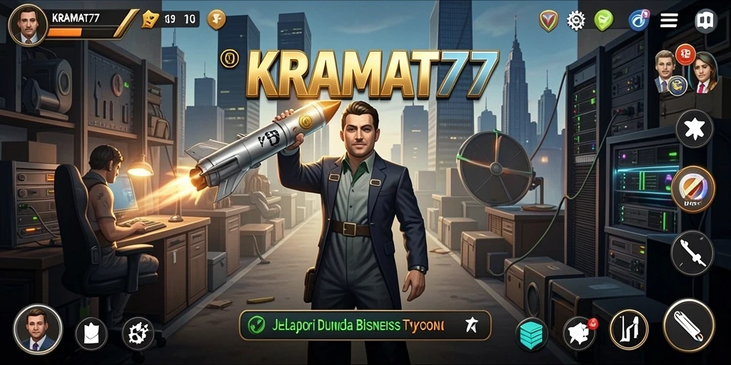 Tampilan gameplay KRAMAT77 dengan pilihan bisnis menarik.