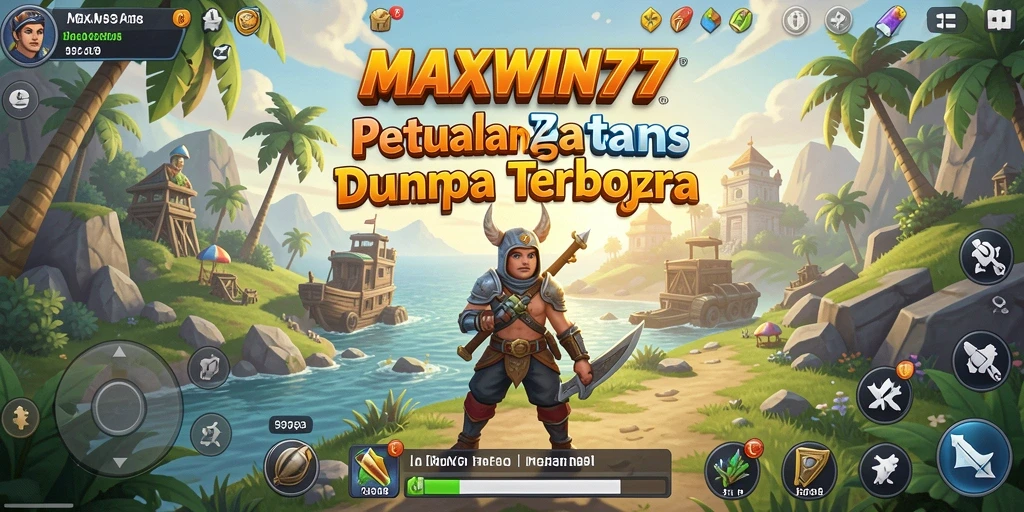 Screenshot gameplay MAXWIN77 menampilkan keindahan dunia terbuka yang luas.