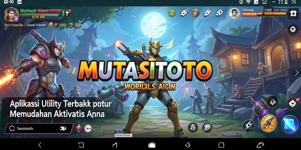 Screenshot utama MUTASITOTO menampilkan antarmuka intuitif dan fitur pengingat.