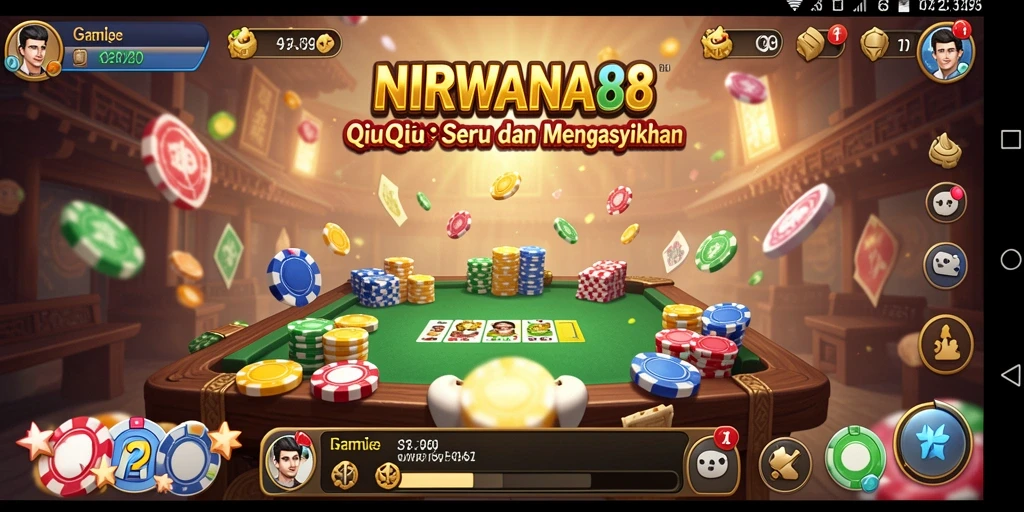 Screenshot gameplay seru NIRWANA88 menampilkan aksi QiuQiu yang mendebarkan.