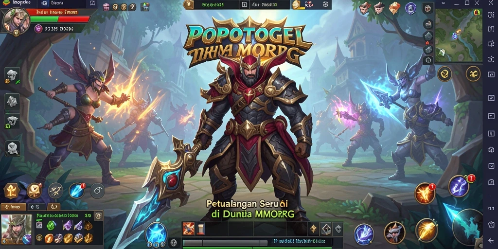 Tangkapan layar gameplay seru di dunia RPG MMORPG.