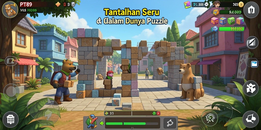 Tampilan gameplay menarik PT89 yang menantang otak Anda.