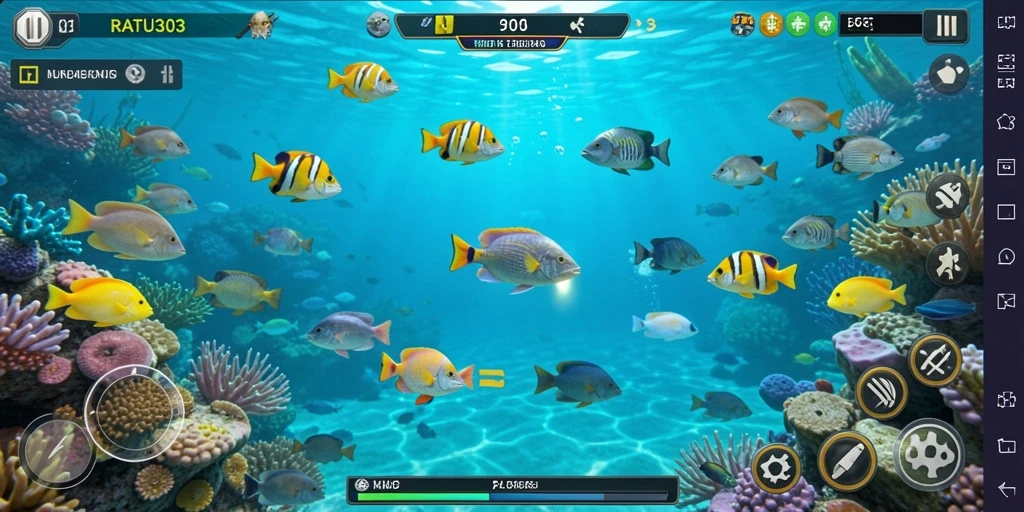 Tangkapan layar dari gameplay seru Tembak Ikan RATU303.