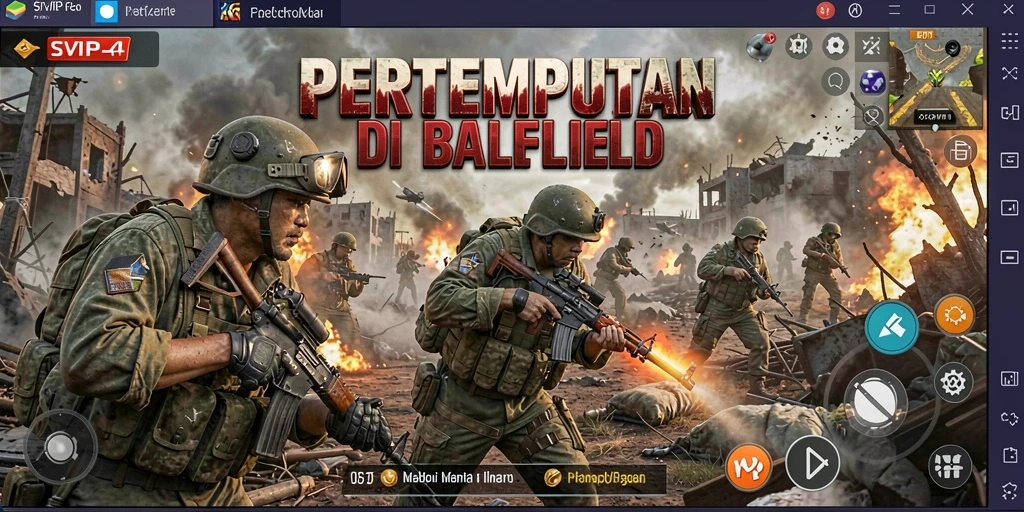 Gameplay SVIP4 yang mendebarkan dan penuh aksi Battle Royale.