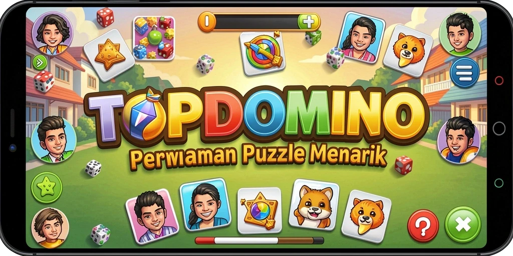 Gameplay seru dari TOPDOMINO dengan tantangan puzzle.