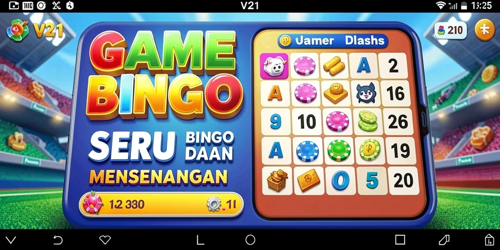 Gameplay V21 yang menggembirakan dalam permainan Bingo.