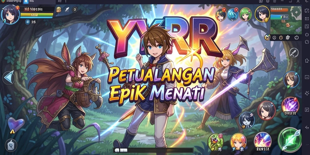Tampilan gameplay YYRR dengan karakter Anime yang mengesankan.