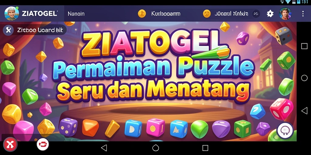 Tampilan gameplay ZIATOGEL yang menarik dan penuh warna.